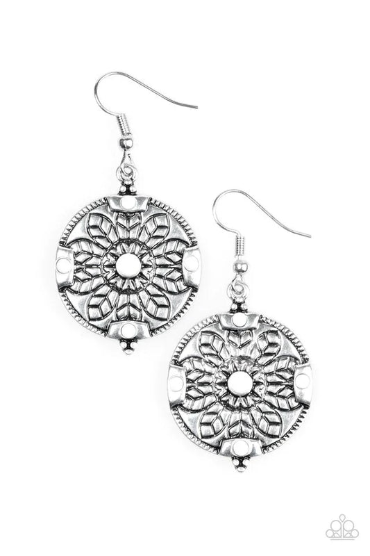 Paparazzi Earring ~ Second Spring - White