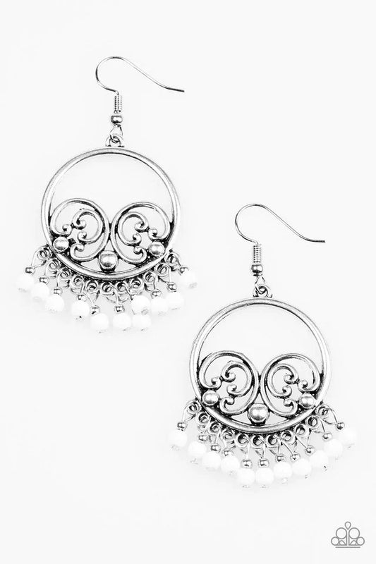 Paparazzi Earring ~ A Way Of WILDLIFE - White