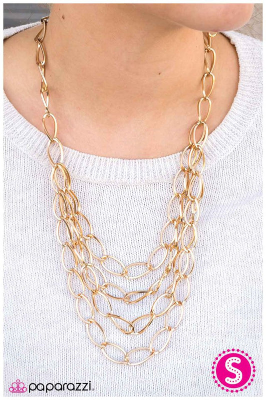 Paparazzi Necklace ~ For the Applause - Gold