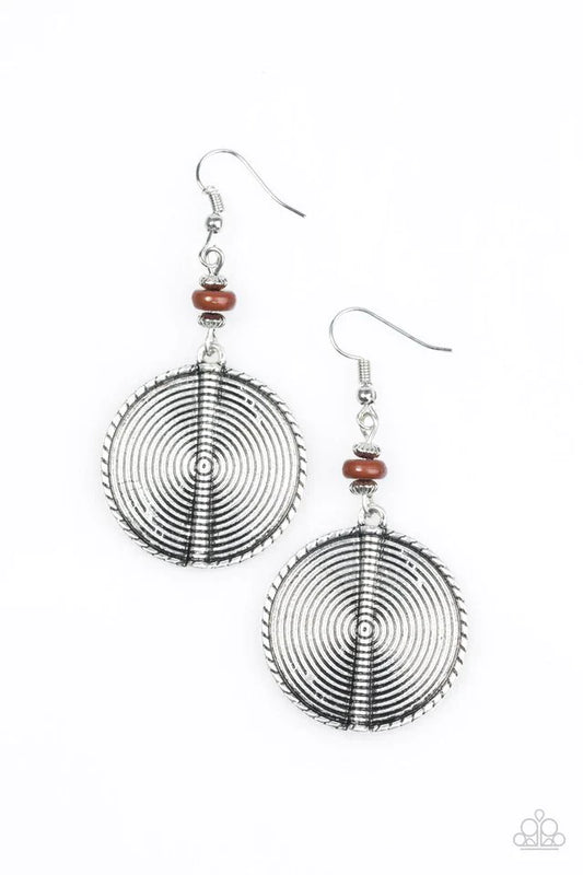 Paparazzi Earring ~ Wild World - Brown
