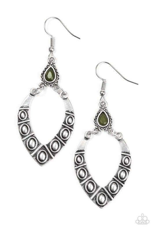 Paparazzi Earring ~ TRIBE Something New - Green