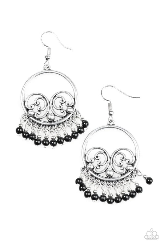 Paparazzi Earring ~ A Way Of WILDLIFE - Black