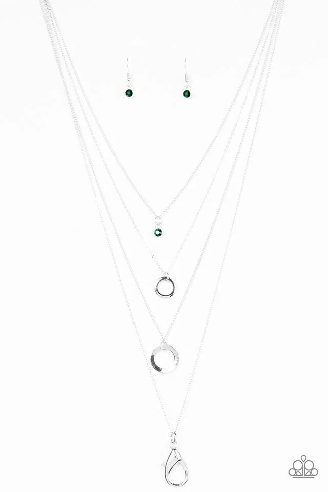 Paparazzi Necklace ~ All About Elegance - Green