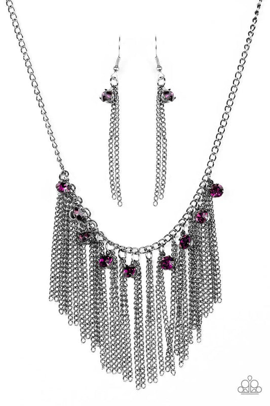 Paparazzi Necklace ~ In For The Long RUNWAY - Purple