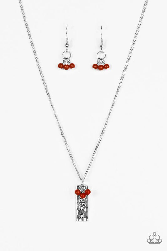 Paparazzi Necklace ~ Dont Stop Believing - Red