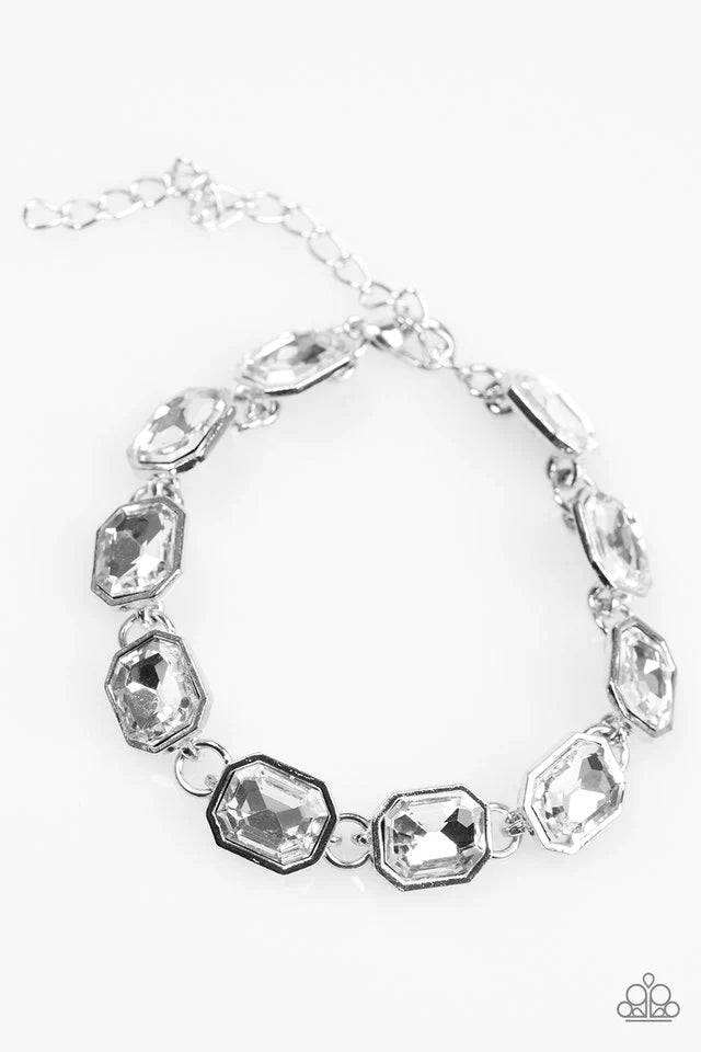 Paparazzi Bracelet ~ Deluxe Sparkle - White