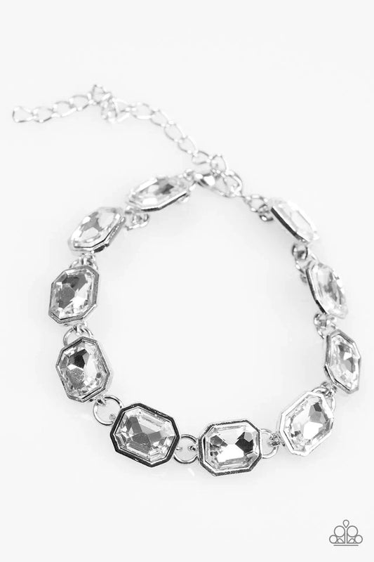 Paparazzi Bracelet ~ Deluxe Sparkle - White