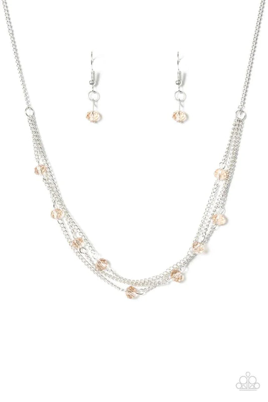 Paparazzi Necklace ~ Sparkle Brilliantly - Brown