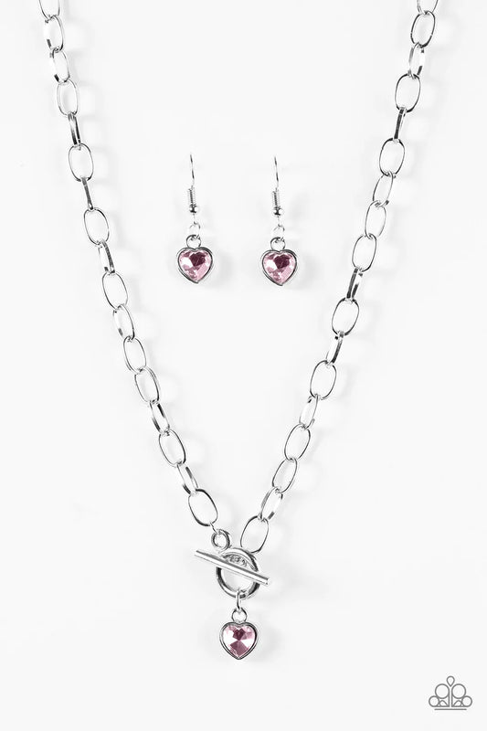 Paparazzi Necklace ~ Let Your Heart Shine - Pink