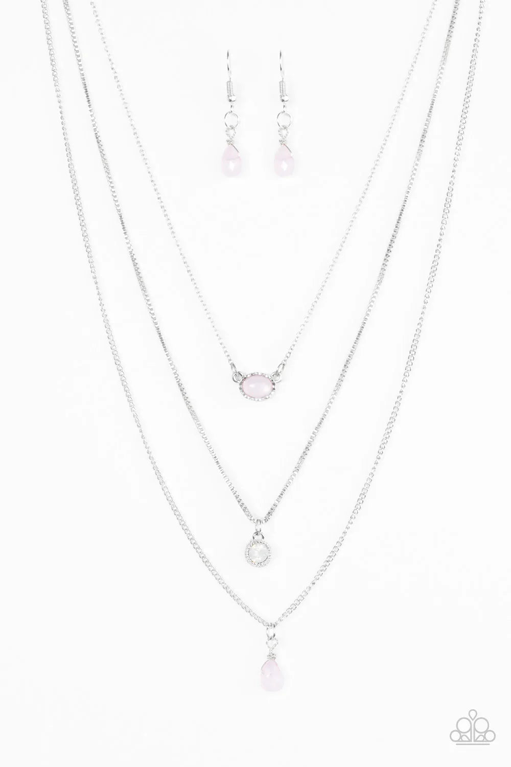 Paparazzi Necklace ~ Mixed Messages - Pink