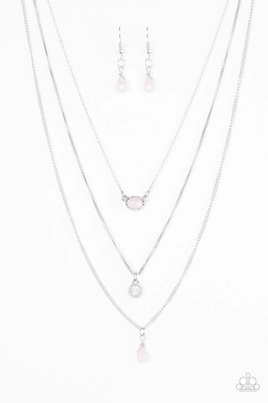 Paparazzi Necklace ~ Mixed Messages - Pink