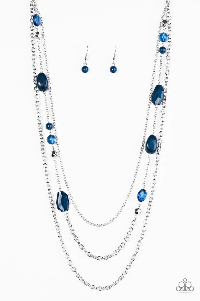 Paparazzi Necklace ~ BELIZE It Or Not - Blue