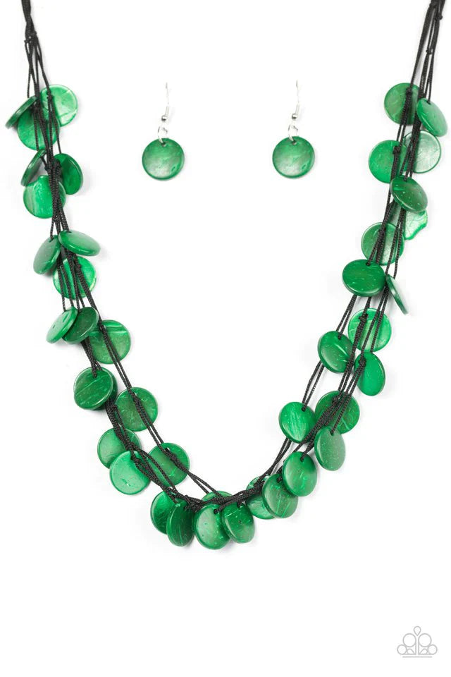 Paparazzi Necklace ~ Caribbean Catch - Green