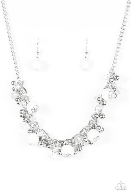 Paparazzi Necklace ~ A Pop Of Posh - White