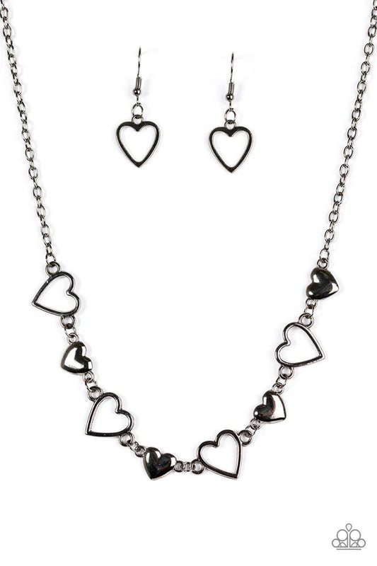 Paparazzi Necklace ~ Hustle and Heart - Black