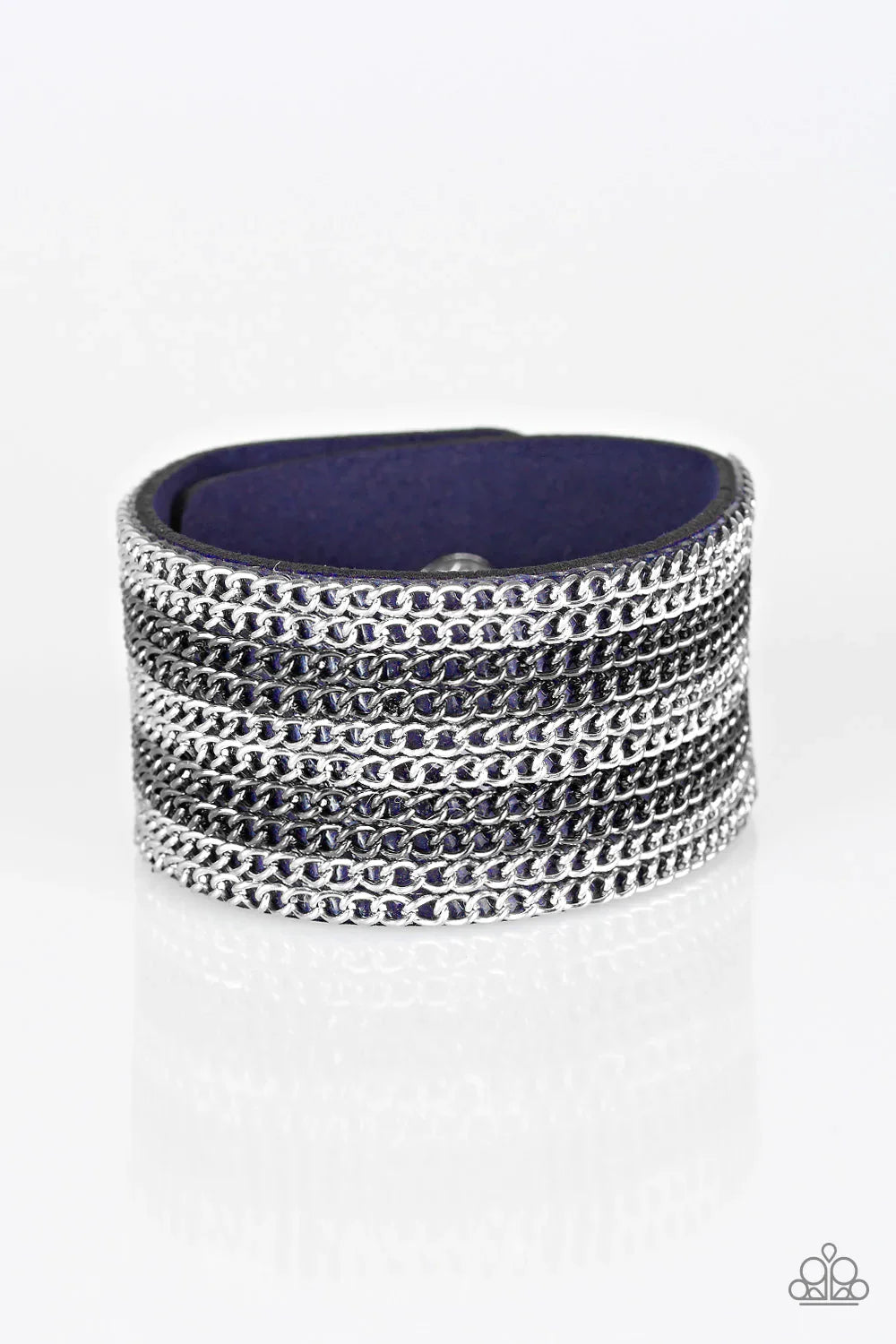 Paparazzi Bracelet ~ GLAM Of Steel - Blue