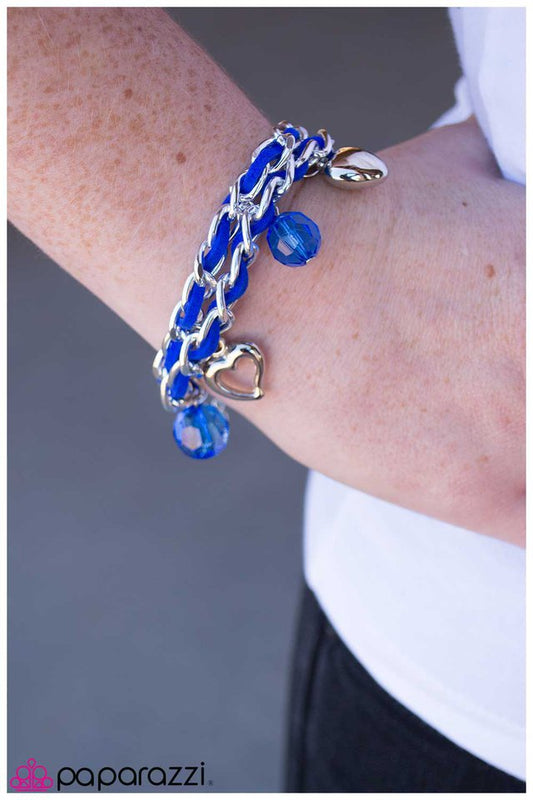 Paparazzi Bracelet ~ Cold Hearted - Blue