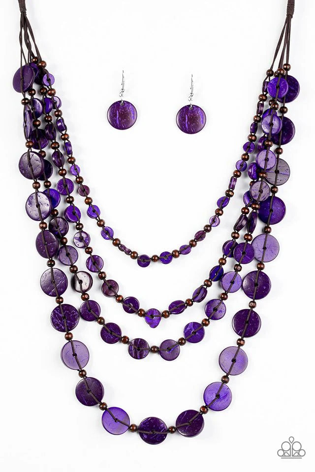 Paparazzi Necklace ~ Fiji Flair - Purple