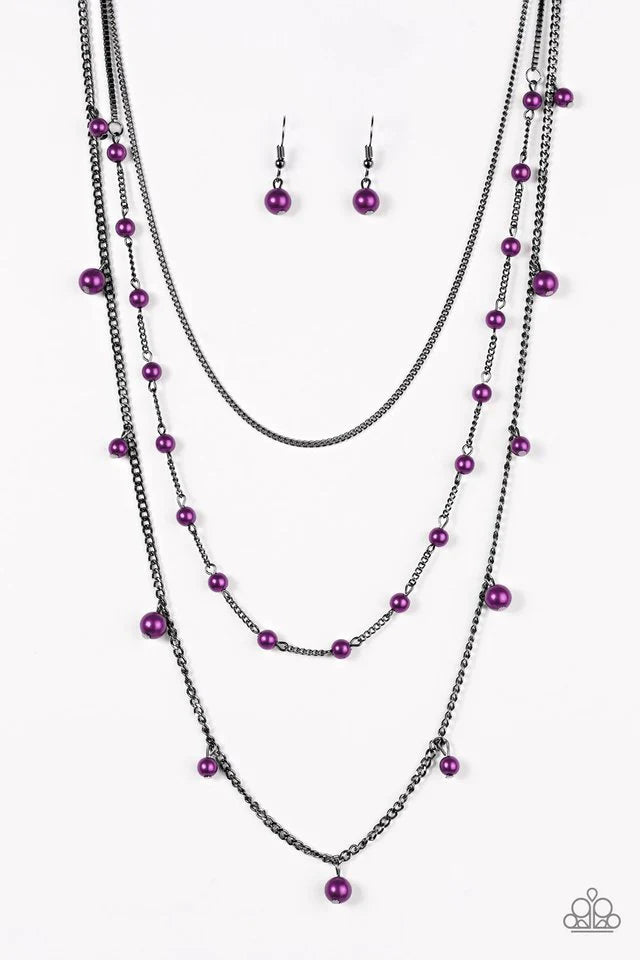 Paparazzi Necklace ~ The FAME Is Up!- Purple
