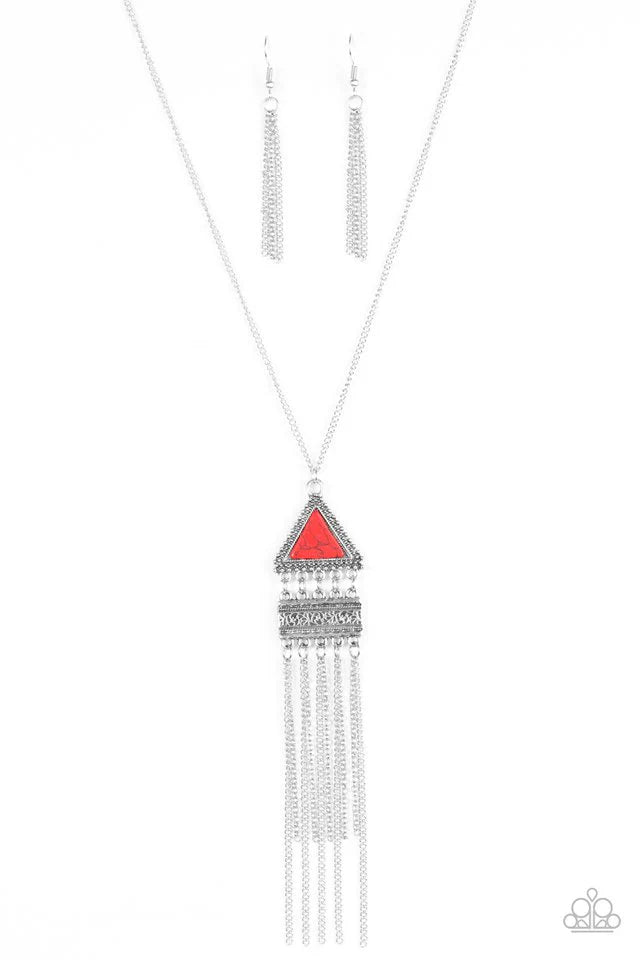 Paparazzi Necklace ~ Anasazi Awe - Red