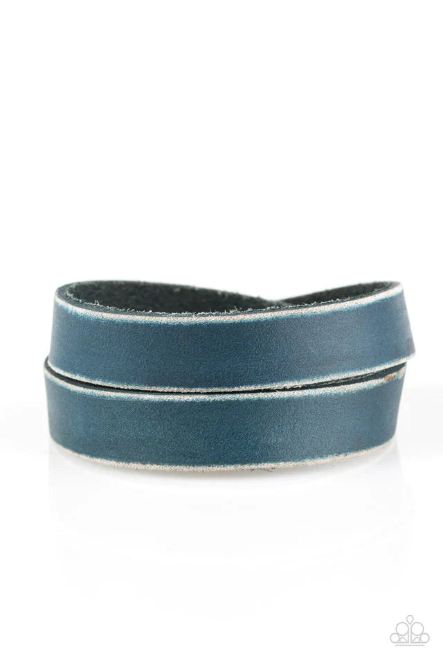 Paparazzi Bracelet ~ Tough As Leather - Blue