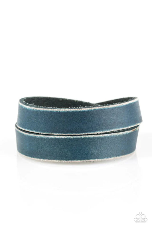 Paparazzi Bracelet ~ Tough As Leather - Blue