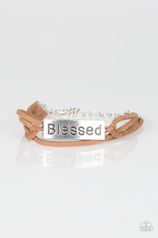 Paparazzi Bracelet ~ Feeling Blessed - Brown