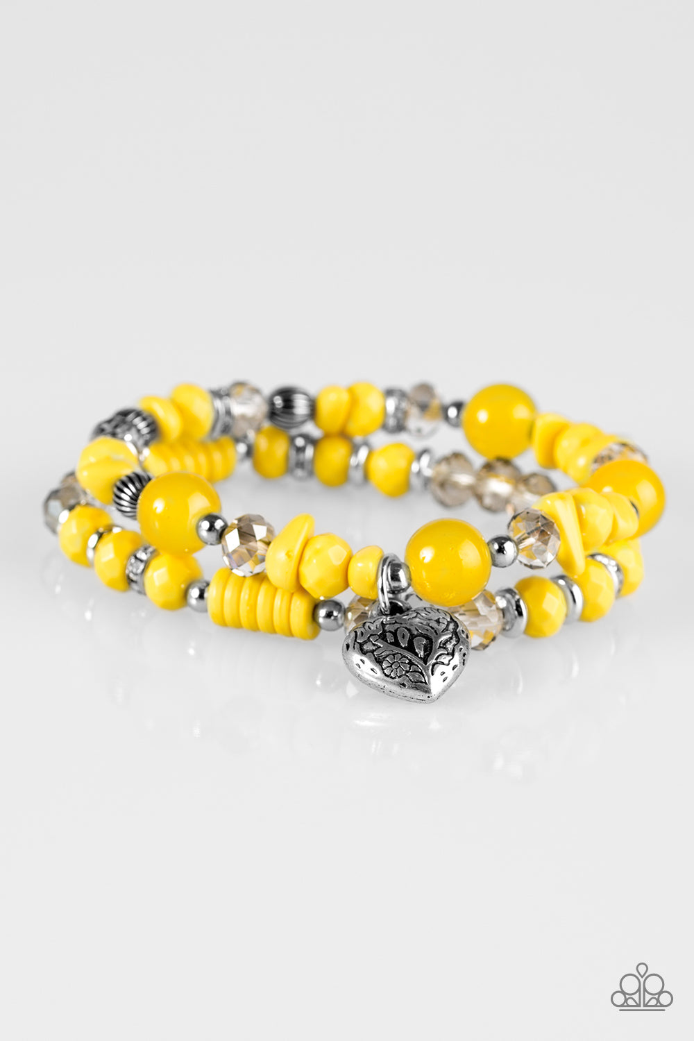 Paparazzi Bracelet ~ Writing My Own Love Story - Yellow