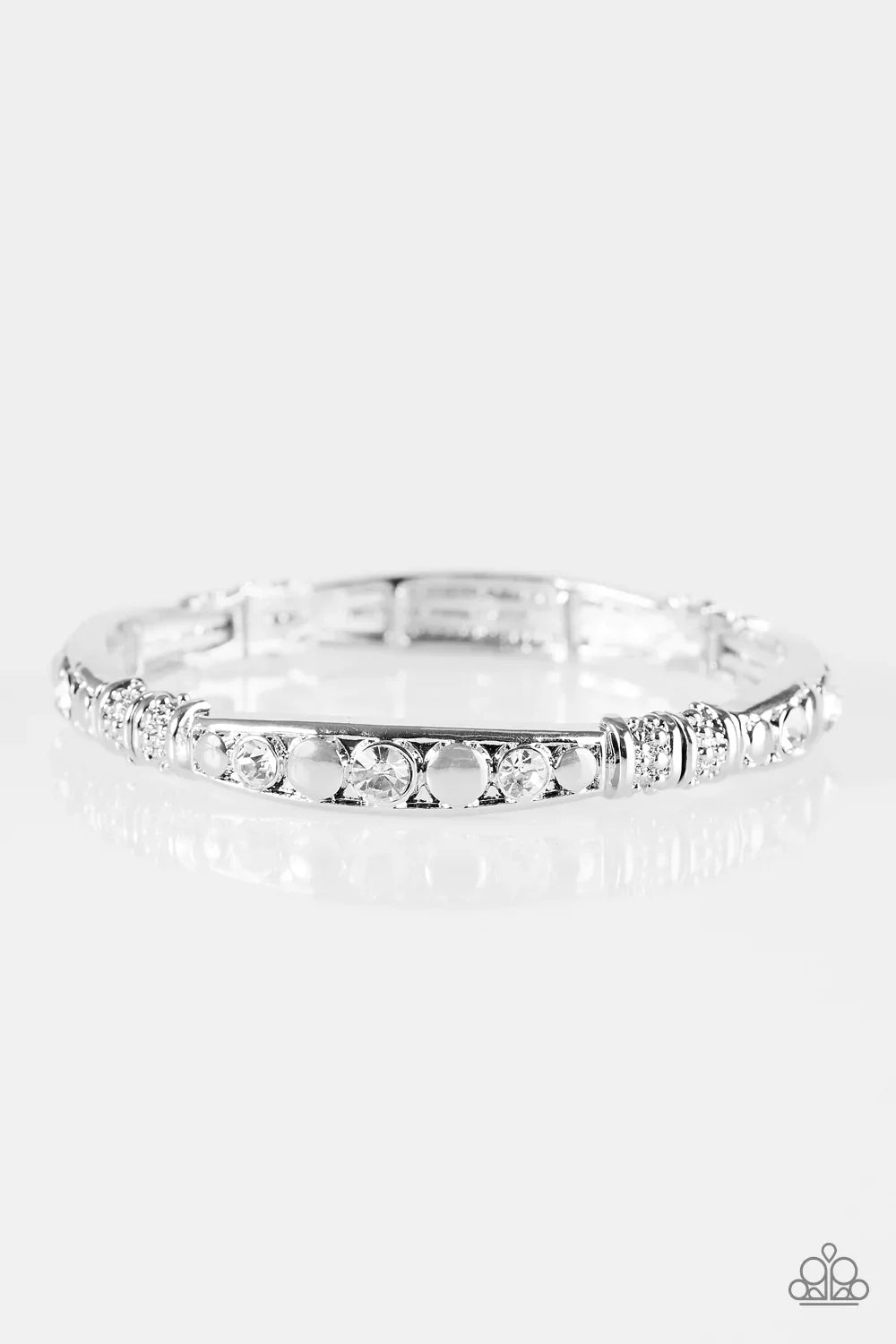 Paparazzi Bracelet ~ Glitter Goals - White