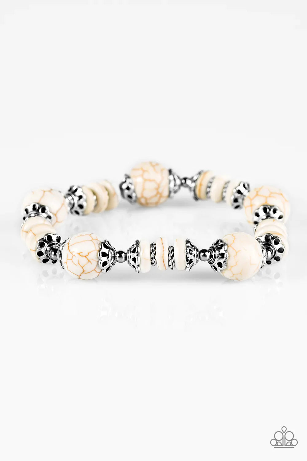 Paparazzi Bracelet ~ Desert Hills - White