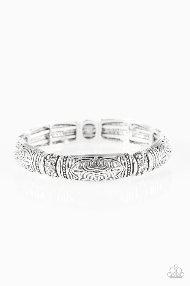 Paparazzi Bracelet ~ Romance In Rome - White