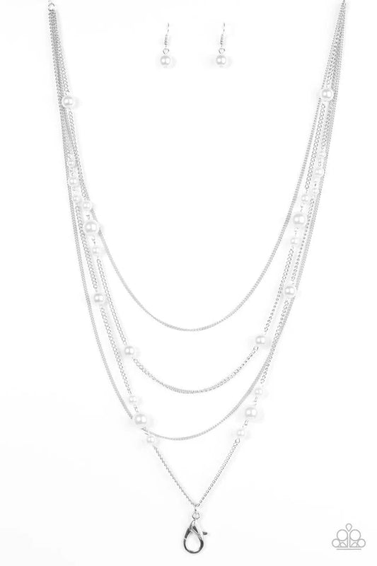 Paparazzi Necklace ~ Classical Refinement - White