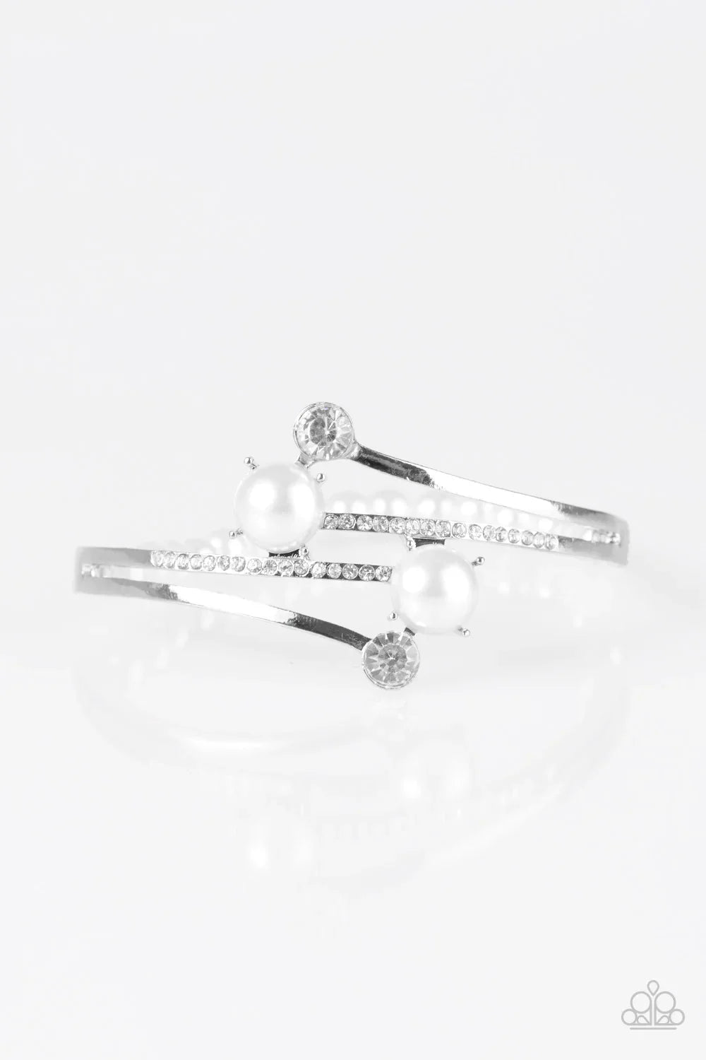 Paparazzi Bracelet ~ Can Only Go UPSCALE - White