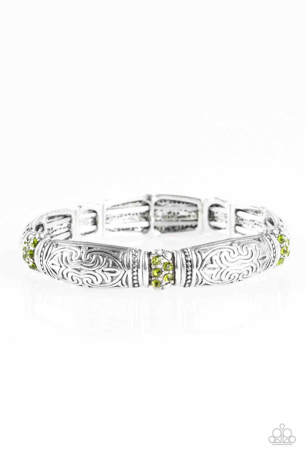 Paparazzi Bracelet ~ Romance In Rome - Green