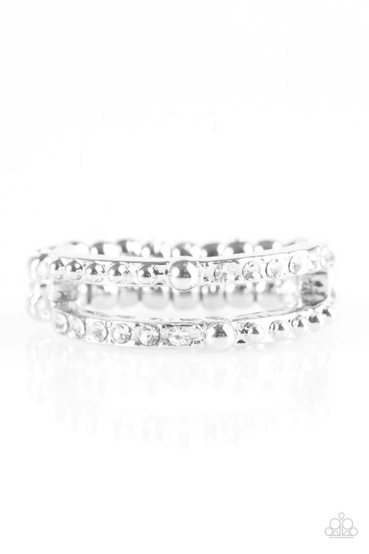 Paparazzi Ring ~ Dauntless Shimmer - White