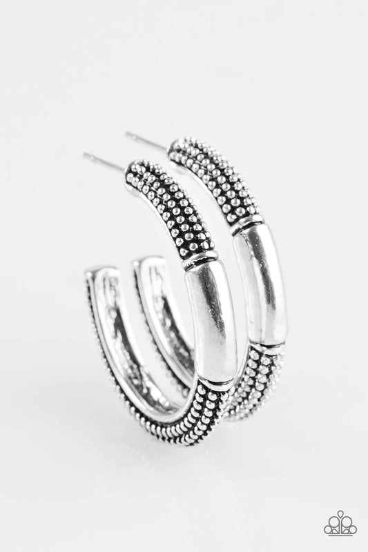 Paparazzi Earring ~ The BEAST Of The BEAST - Silver