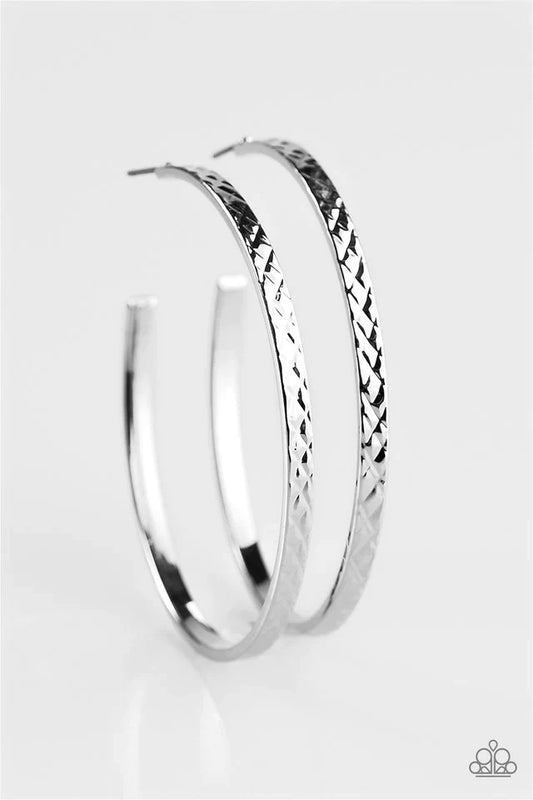 Paparazzi Earring ~ A Cut Above The Rest - Silver