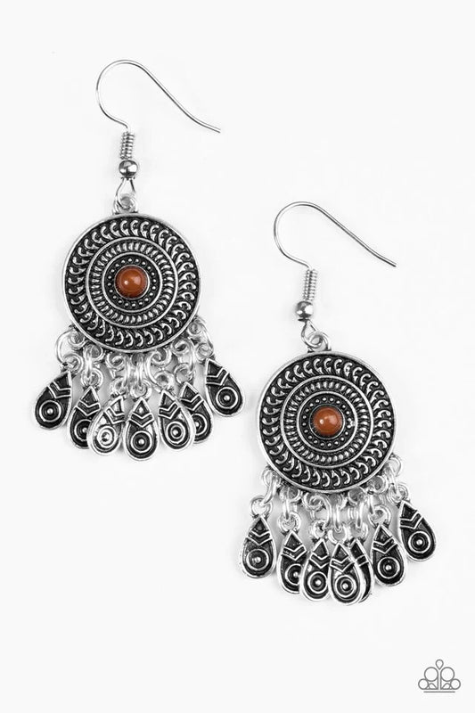 Paparazzi Earring ~ Sahara Sunsets - Brown