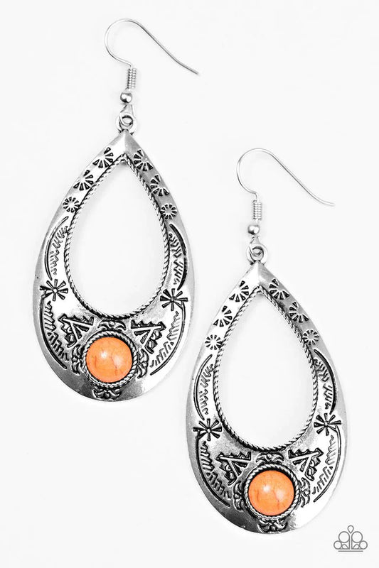 Paparazzi Earring ~ South Pacific - Orange