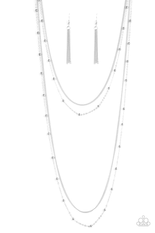 Paparazzi Necklace ~ Chicly Casual - Silver