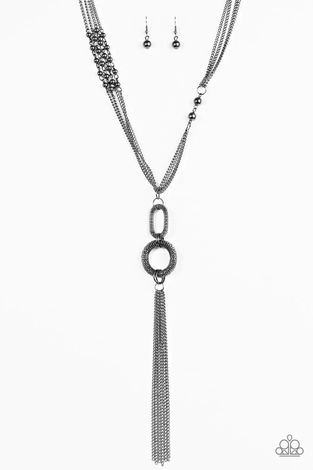 Paparazzi Necklace ~ FLASH Out - Black