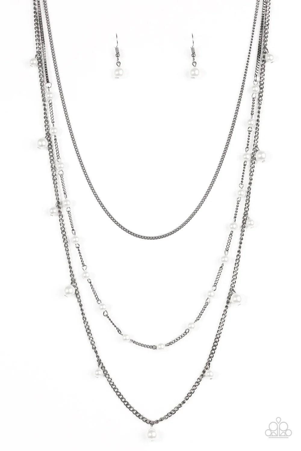 Paparazzi Necklace ~ The FAME Is Up! - White