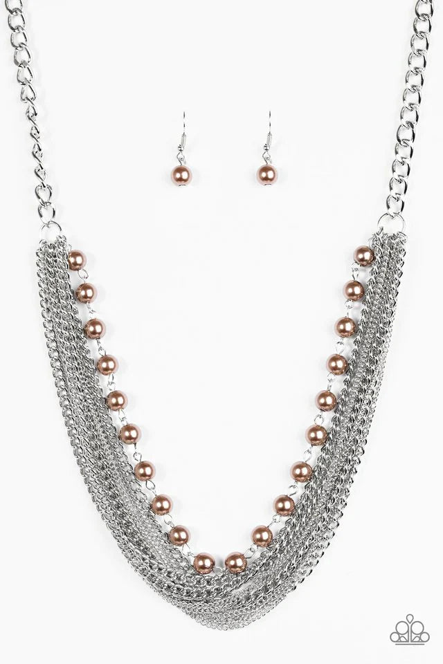 Paparazzi Necklace ~ Fierce Fashion - Brown