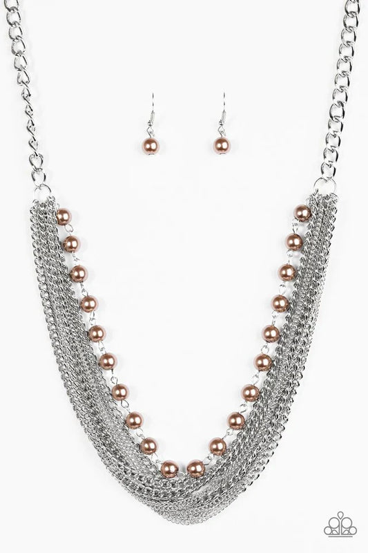 Paparazzi Necklace ~ Fierce Fashion - Brown