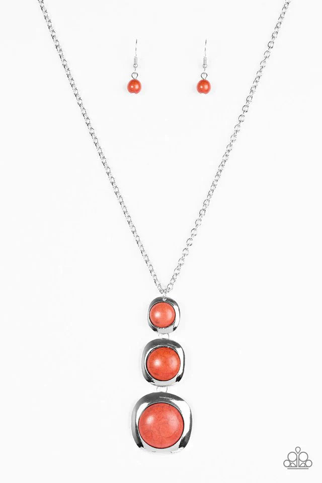 Paparazzi Necklace ~ Stone Tranquility - Orange