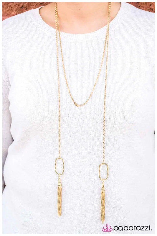 Paparazzi Necklace ~ Center Stage - Gold
