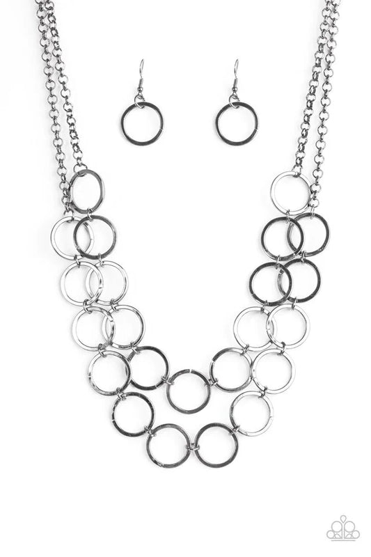 Paparazzi Necklace ~ BLING The Alarm - Black