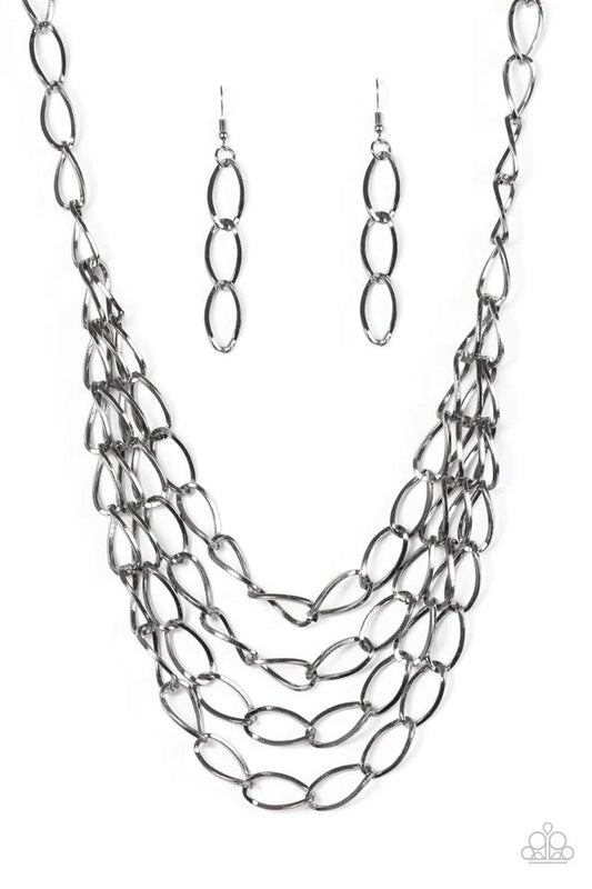 Paparazzi Necklace ~ Chain Reaction - Black