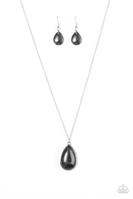 Paparazzi Necklace ~ Talk About A Cliffhanger! - Black