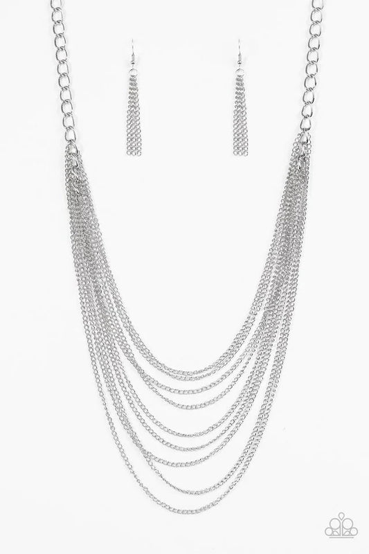 Paparazzi Necklace ~ We Gonna Slay - Silver